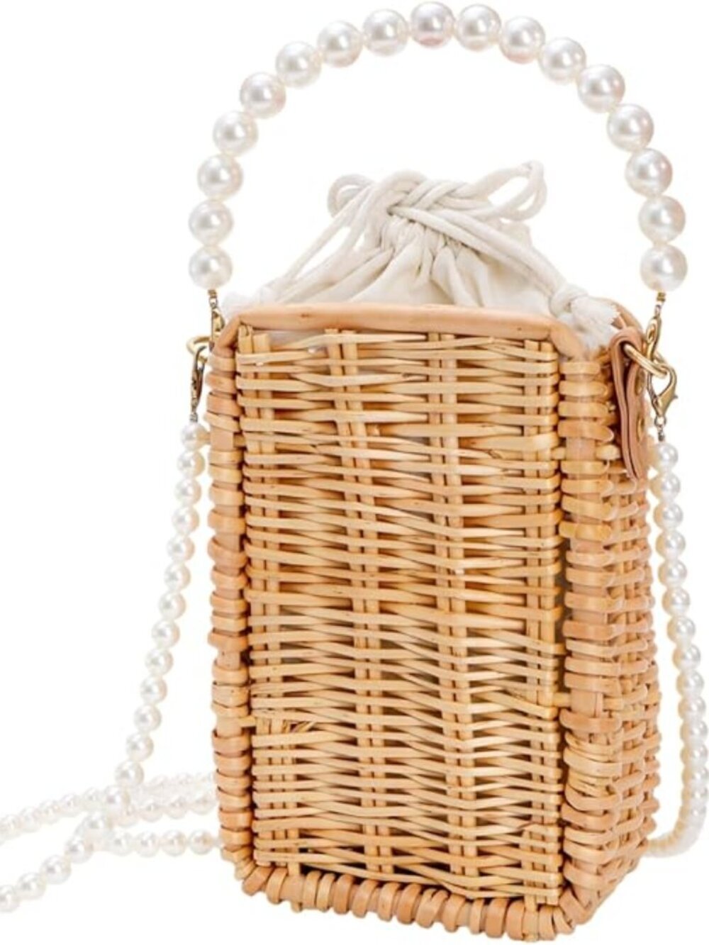 BRAND NEW Handwoven Rattan Beach Bag For Women